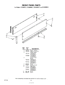 12 - Front Panel parts for Whirlpool CFCS4WE3 / from AppliancePartsPros.com