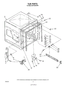04 - Tub , Literature And Optional parts for Whirlpool Dishwasher DP1098XRN0 / from AppliancePartsPros.com