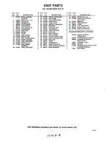 03 - Section parts for Whirlpool Air Conditioner AXMS1021 / from AppliancePartsPros.com