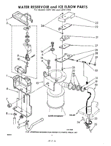 06 - Water Reservoir And Ice Elbow parts for Whirlpool CEFH5WE / from AppliancePartsPros.com