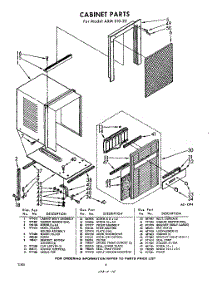 04 - Section parts for Whirlpool Air Conditioner AXMS1022 / from AppliancePartsPros.com