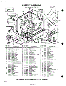 04 - Cabinet parts for Whirlpool Dryer CXI1701W3 / from AppliancePartsPros.com