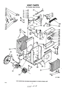 02 - Section parts for Whirlpool Air Conditioner AXMS1023 / from AppliancePartsPros.com