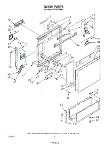 03 - Door parts for Whirlpool Dishwasher DP3000XRG0 / from AppliancePartsPros.com