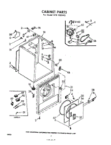 02 - Section parts for Whirlpool Dryer CFE1300W0 / from AppliancePartsPros.com