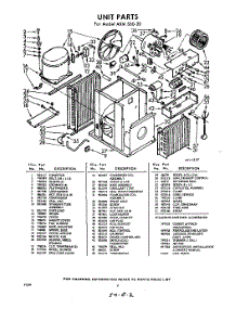 02 - Section parts for Whirlpool Air Conditioner AXMS6020 / from AppliancePartsPros.com