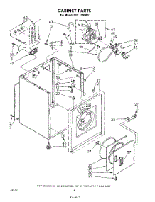 04 - Cabinet parts for Whirlpool Dryer CFE1300W1 / from AppliancePartsPros.com