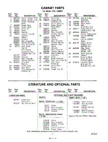 05 - Literature And Optional parts for Whirlpool Dryer CFE1300W1 / from AppliancePartsPros.com