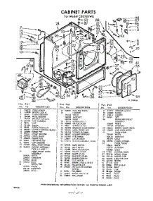 02 - Cabinet parts for Whirlpool Dryer CXI2101W0 / from AppliancePartsPros.com