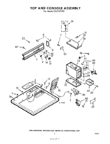 03 - Top And Console parts for Whirlpool Dryer CXI2101W0 / from AppliancePartsPros.com
