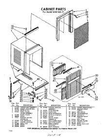 04 - Section parts for Whirlpool Air Conditioner AXMS6021 / from AppliancePartsPros.com