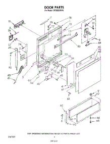 03 - Door parts for Whirlpool Dishwasher DP3000XRN1 / from AppliancePartsPros.com