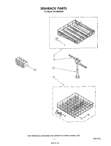 06 - Dishrack parts for Whirlpool Dishwasher DP3000XRN1 / from AppliancePartsPros.com
