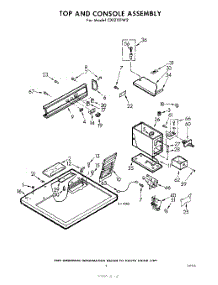 03 - Top And Console parts for Whirlpool Dryer CXI2101W2 / from AppliancePartsPros.com