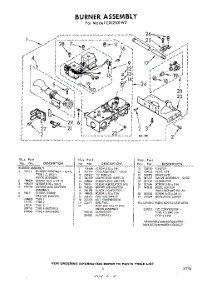 05 - Burner parts for Whirlpool Dryer CXI2101W2 / from AppliancePartsPros.com