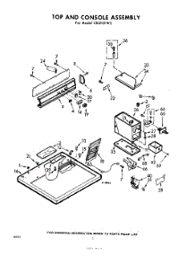 03 - Top And Console parts for Whirlpool Dryer CXI2101W3 / from AppliancePartsPros.com