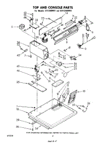 04 - Top And Console parts for Whirlpool Dryer CFE2500W3 / from AppliancePartsPros.com