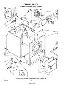 06 - Cabinet parts for Whirlpool Dryer CFE2500W3 / from AppliancePartsPros.com