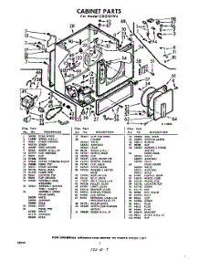 02 - Cabinet parts for Whirlpool Dryer CXI2101W4 / from AppliancePartsPros.com