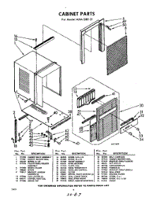04 - Section parts for Whirlpool Air Conditioner AXMS8021 / from AppliancePartsPros.com