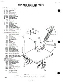 04 - Top And Console , Lit / Optional parts for Whirlpool Dryer CFI1301W0 / from AppliancePartsPros.com
