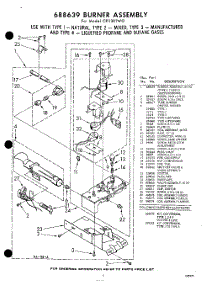 05 - 688639 Burner parts for Whirlpool Dryer CFI1301W0 / from AppliancePartsPros.com