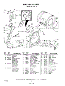 04 - Bulkhead parts for Whirlpool Dryer CFI1301W1 / from AppliancePartsPros.com