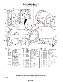 04 - Bulkhead parts for Whirlpool Dryer CFI1301W3 / from AppliancePartsPros.com