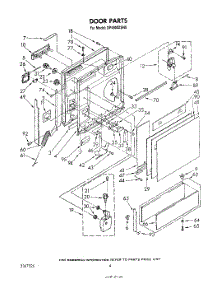 03 - Door parts for Whirlpool Dishwasher DP4800XSN0 / from AppliancePartsPros.com