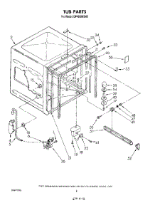 04 - Tub , Literature And Optional parts for Whirlpool Dishwasher DP4800XSN0 / from AppliancePartsPros.com
