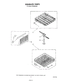 06 - Dishrack parts for Whirlpool Dishwasher DP4800XSN0 / from AppliancePartsPros.com