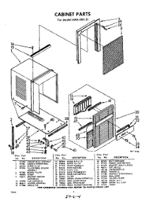 04 - Section parts for Whirlpool Air Conditioner AXMS8521 / from AppliancePartsPros.com