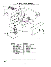 08 - Control Panel parts for Whirlpool CEFS5AS31 / from AppliancePartsPros.com