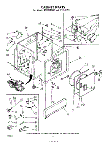 04 - Cabinet parts for Whirlpool Dryer CFI2501W3 / from AppliancePartsPros.com