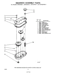 10 - Gearbox parts for Whirlpool CEFS5AS41 / from AppliancePartsPros.com
