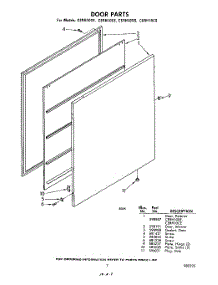 07 - Door parts for Whirlpool Air Conditioner DSB11A / from AppliancePartsPros.com