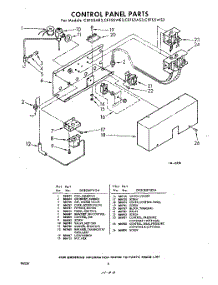 08 - Control Panel parts for Whirlpool CEFS5WS3 / from AppliancePartsPros.com