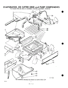 04 - Evaporator, Ice Cutter Grid And Pump parts for Whirlpool Ice Machine EAC50 / from AppliancePartsPros.com