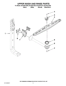 07 - Upper Wash And Rinse Parts parts for Whirlpool Dishwasher DU1010XTXB4 / from AppliancePartsPros.com