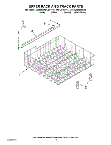 09 - Upper Rack And Track Parts parts for Whirlpool Dishwasher DU1010XTXB4 / from AppliancePartsPros.com