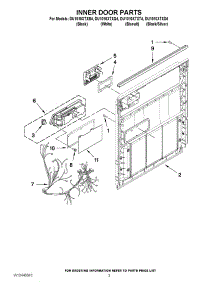 03 - Inner Door Parts parts for Whirlpool Dishwasher DU1010XTXD4 / from AppliancePartsPros.com