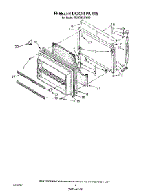 09 - Freezer Door parts for Whirlpool Refrigerator EB22DMXWN00 / from AppliancePartsPros.com