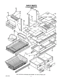 05 - Shelf, Lit / Optional parts for Whirlpool Refrigerator EB22RKXXN00 / from AppliancePartsPros.com