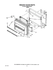 08 - Freezer Door parts for Whirlpool Refrigerator EB22RKXXN00 / from AppliancePartsPros.com