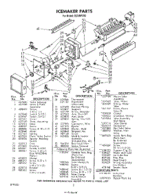 02 - Section parts for Whirlpool Ice Maker ECKMF82 / from AppliancePartsPros.com
