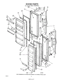 08 - Door parts for Whirlpool Refrigerator EED191EKWR1 / from AppliancePartsPros.com