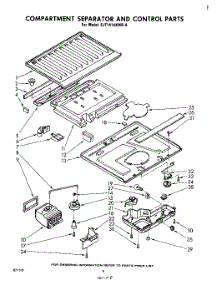 08 - Compartment Separator And Control parts for Whirlpool Refrigerator EJT141XKWR0 / from AppliancePartsPros.com