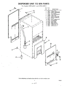 09 - Dispenser Unit To Bin parts for Whirlpool CETD6WS11 / from AppliancePartsPros.com