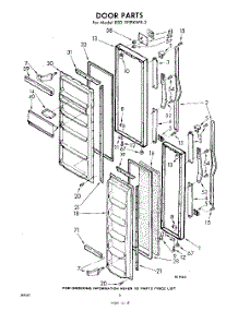 08 - Door parts for Whirlpool Refrigerator EED191PKWR3 / from AppliancePartsPros.com