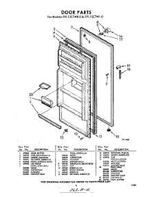 05 - Door parts for Whirlpool Freezer EYL12CTWR0 / from AppliancePartsPros.com